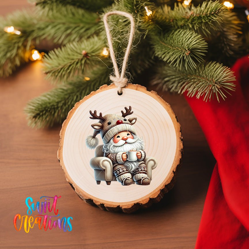 Santa Christmas UV DTF Ornament Transfer | O-1113 - Swiit Creations