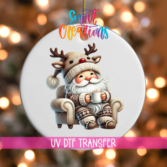 Santa Christmas UV DTF Ornament Transfer | O-1113 - Swiit Creations
