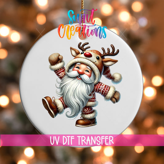 Santa Christmas UV DTF Ornament Transfer | O-1114 - Swiit Creations
