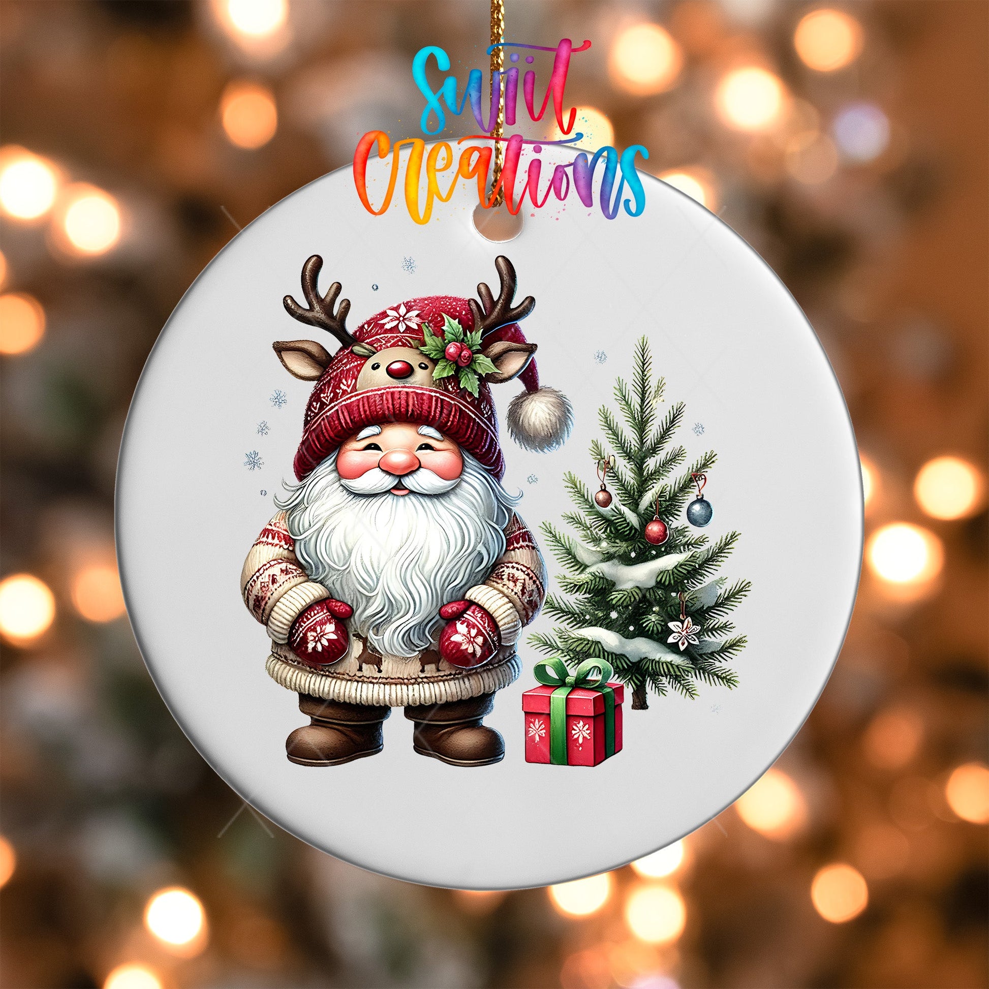 Santa Christmas UV DTF Ornament Transfer | O-1115 - Swiit Creations