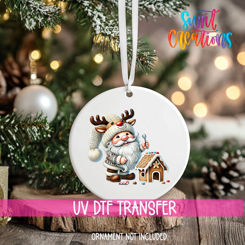 Santa Christmas UV DTF Ornament Transfer | O-1116 - Swiit Creations