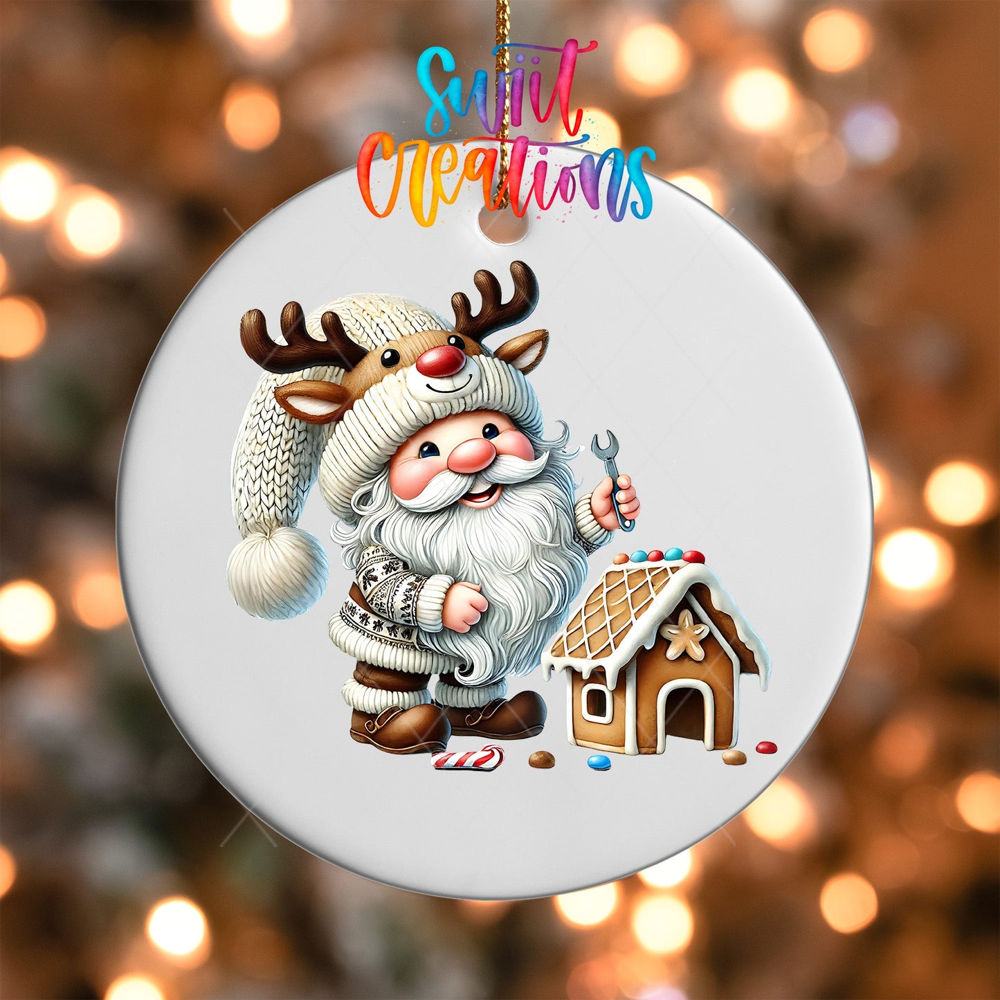 Santa Christmas UV DTF Ornament Transfer | O-1116 - Swiit Creations