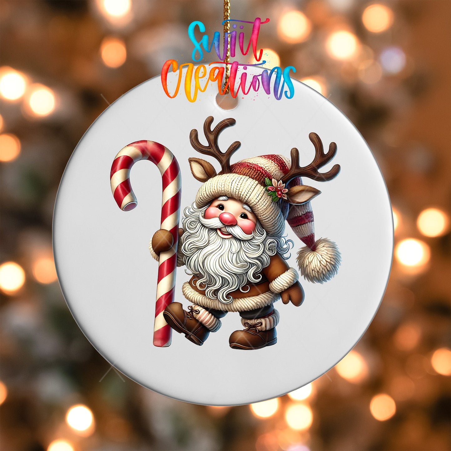 Santa Christmas UV DTF Ornament Transfer | O-1117 - Swiit Creations
