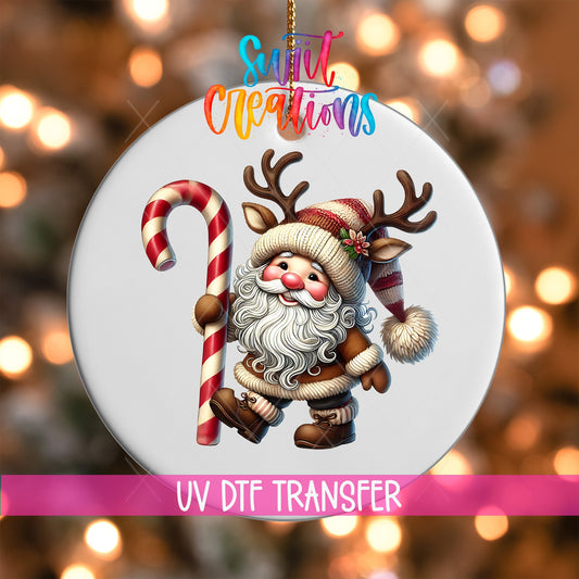 Santa Christmas UV DTF Ornament Transfer | O-1117 - Swiit Creations