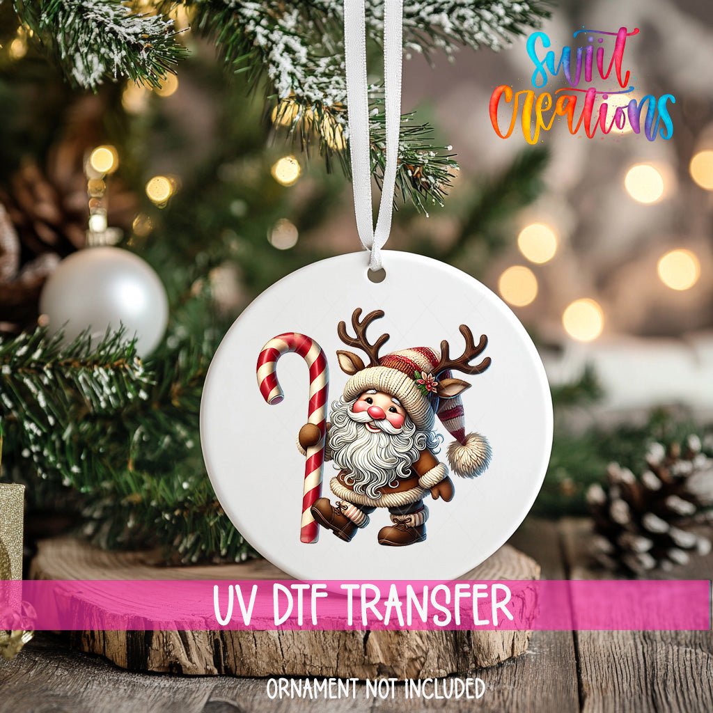 Santa Christmas UV DTF Ornament Transfer | O-1117 - Swiit Creations