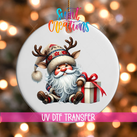 Santa Christmas UV DTF Ornament Transfer | O-1118 - Swiit Creations