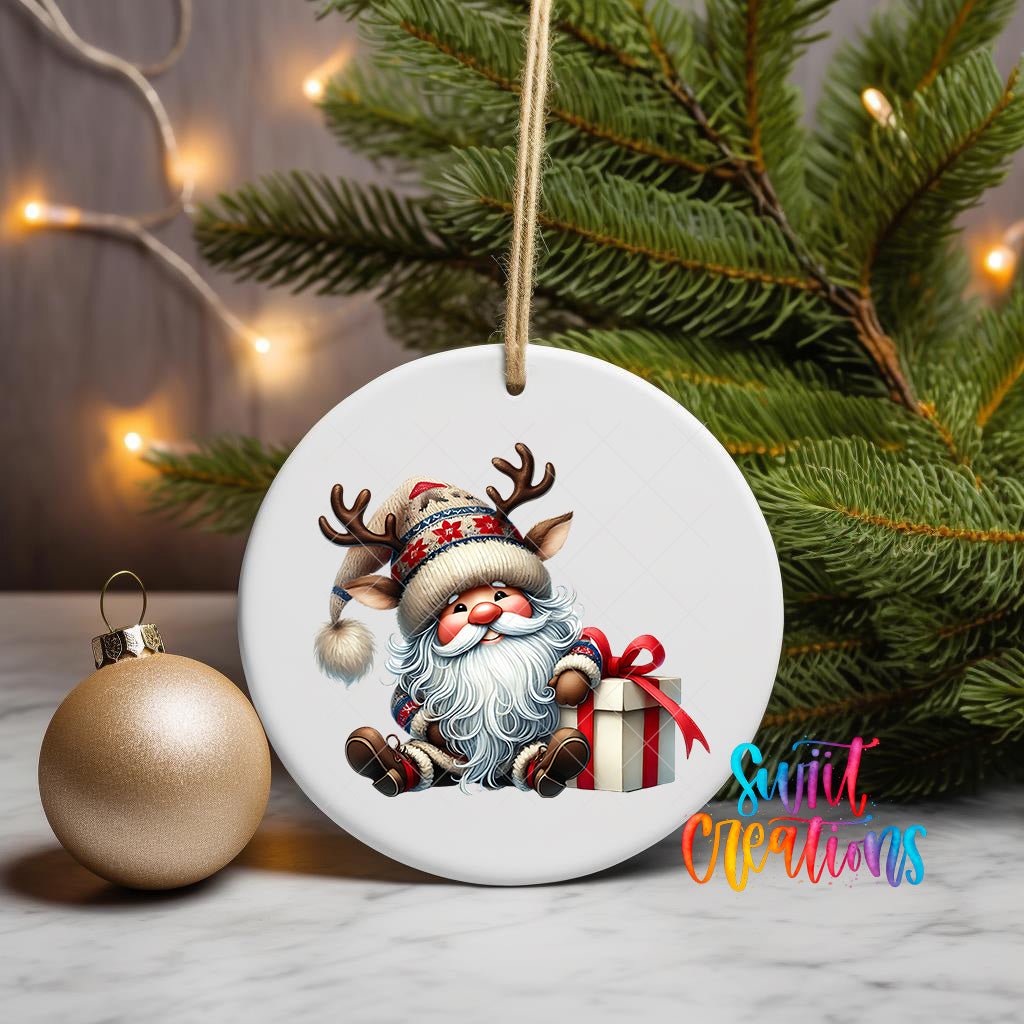 Santa Christmas UV DTF Ornament Transfer | O-1118 - Swiit Creations