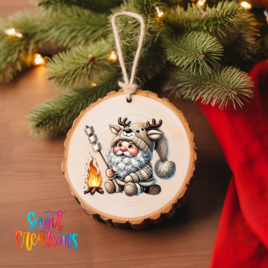 Santa Christmas UV DTF Ornament Transfer | O-1119 - Swiit Creations