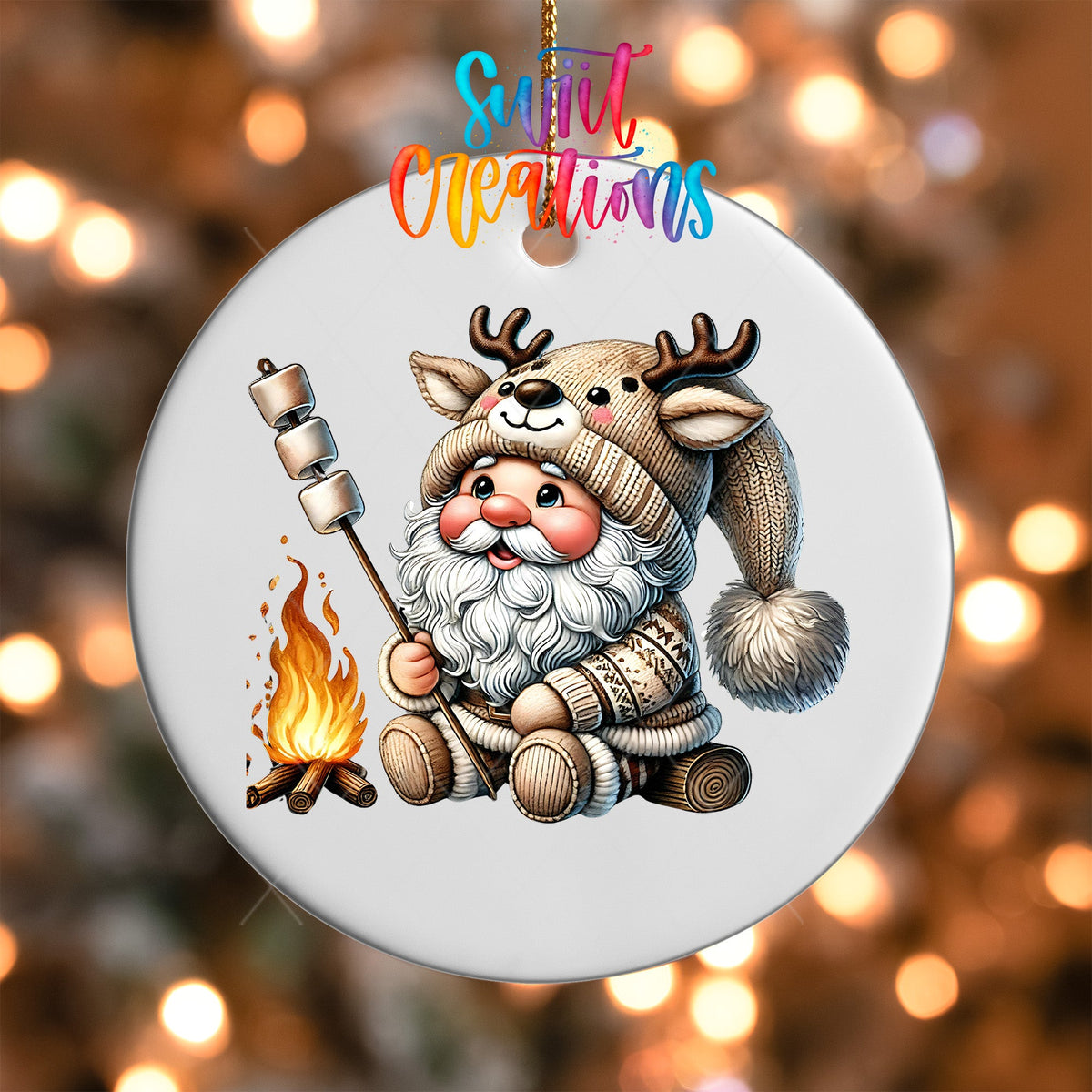 Santa Christmas UV DTF Ornament Transfer | O-1119 - Swiit Creations