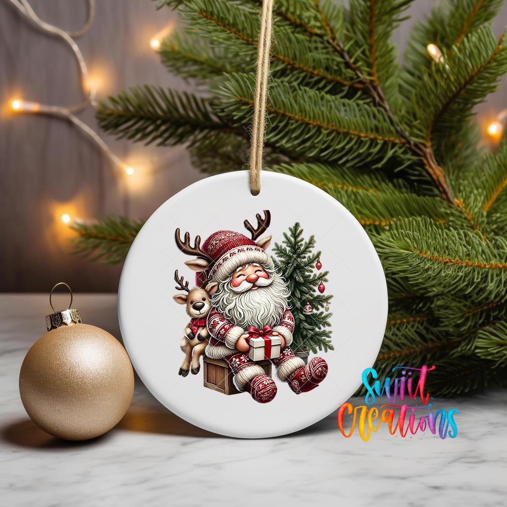 Santa Christmas UV DTF Ornament Transfer | O-1121 - Swiit Creations