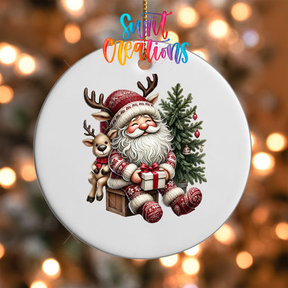 Santa Christmas UV DTF Ornament Transfer | O-1121 - Swiit Creations