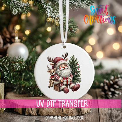 Santa Christmas UV DTF Ornament Transfer | O-1121 - Swiit Creations