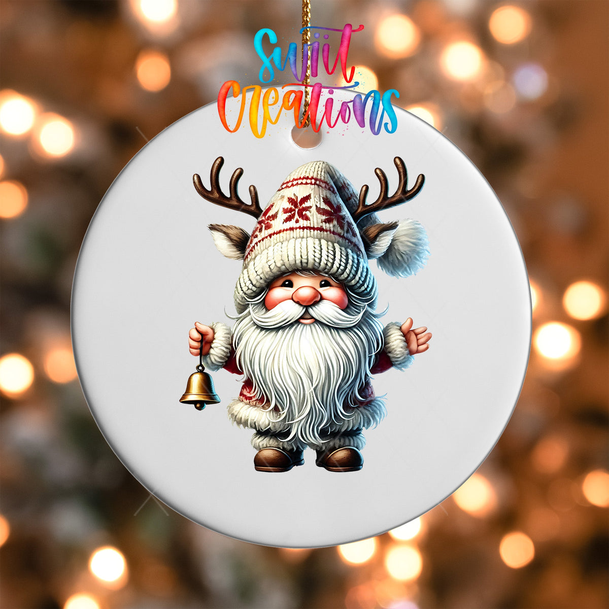 Santa Christmas UV DTF Ornament Transfer | O-1122 - Swiit Creations