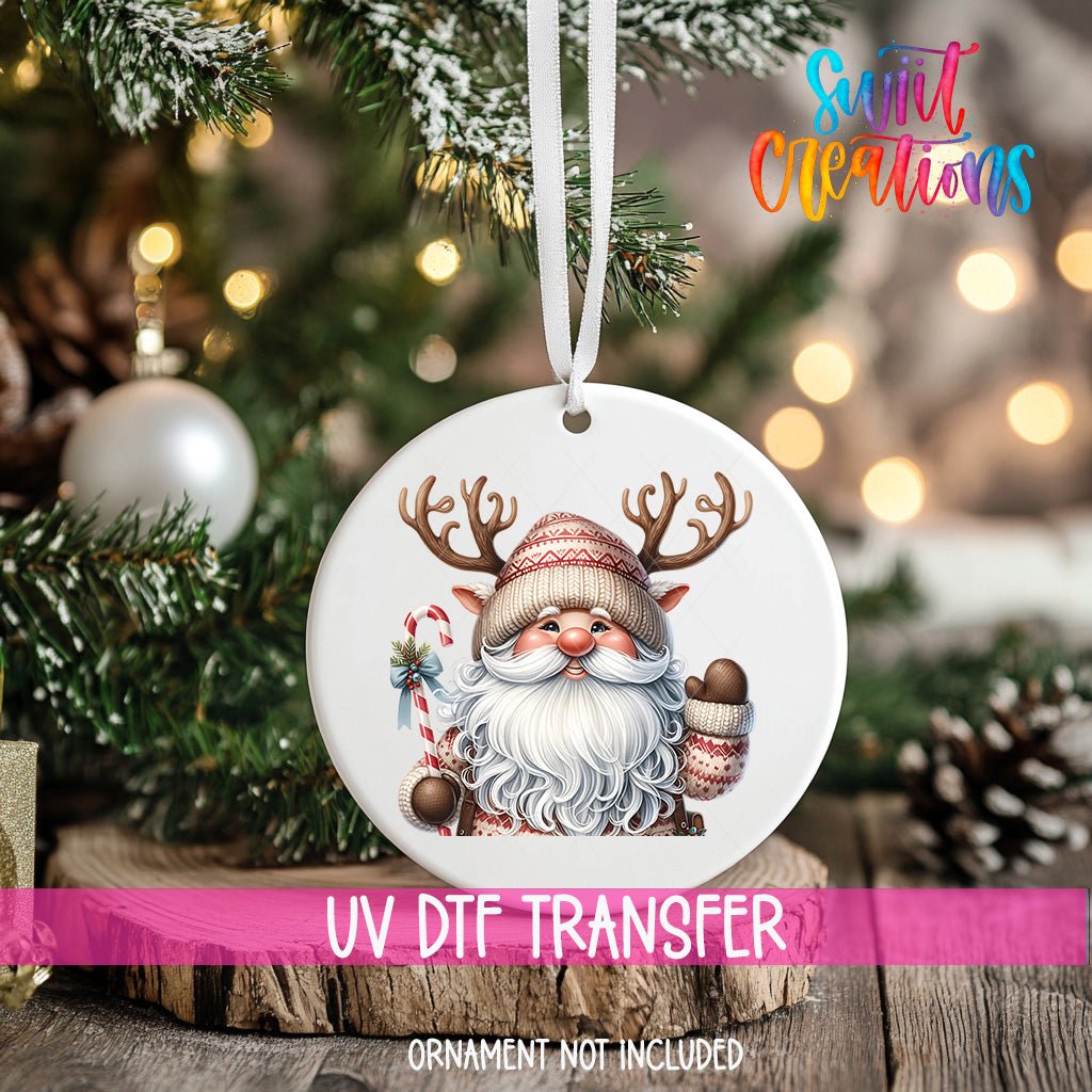 Santa Christmas UV DTF Ornament Transfer | O-1123 - Swiit Creations