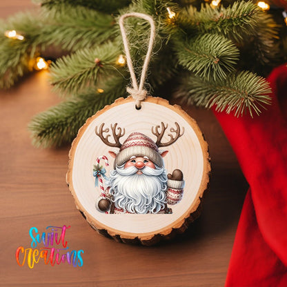 Santa Christmas UV DTF Ornament Transfer | O-1123 - Swiit Creations