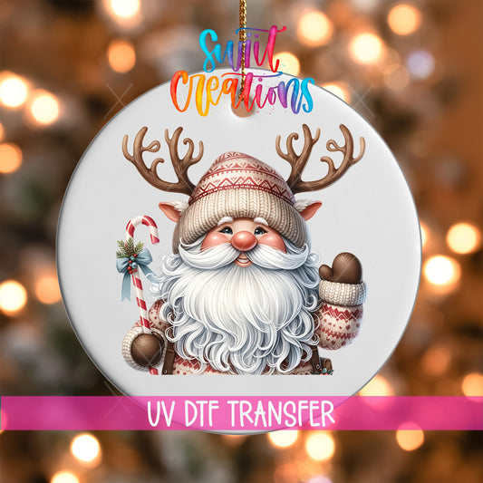 Santa Christmas UV DTF Ornament Transfer | O-1123 - Swiit Creations
