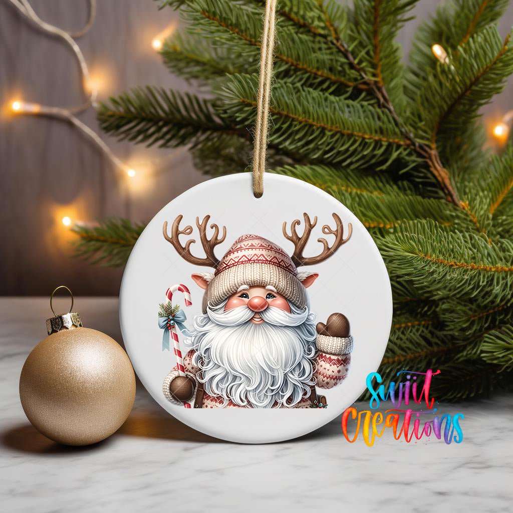 Santa Christmas UV DTF Ornament Transfer | O-1123 - Swiit Creations