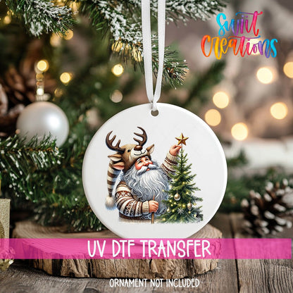 Santa Christmas UV DTF Ornament Transfer | O-1124 - Swiit Creations