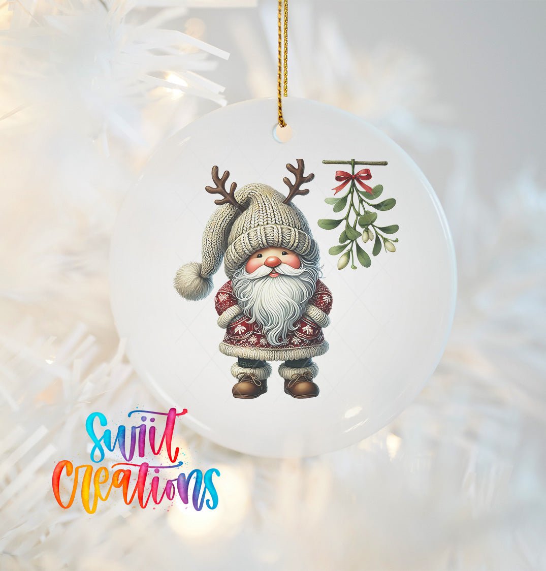 Santa Christmas UV DTF Ornament Transfer | O-1125 - Swiit Creations