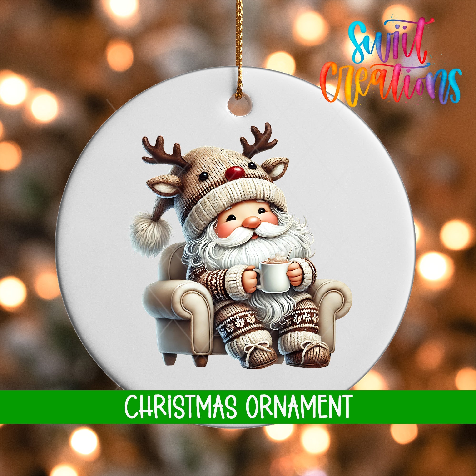 Santa Personalized Christmas Ornament | O1113 - Swiit Creations