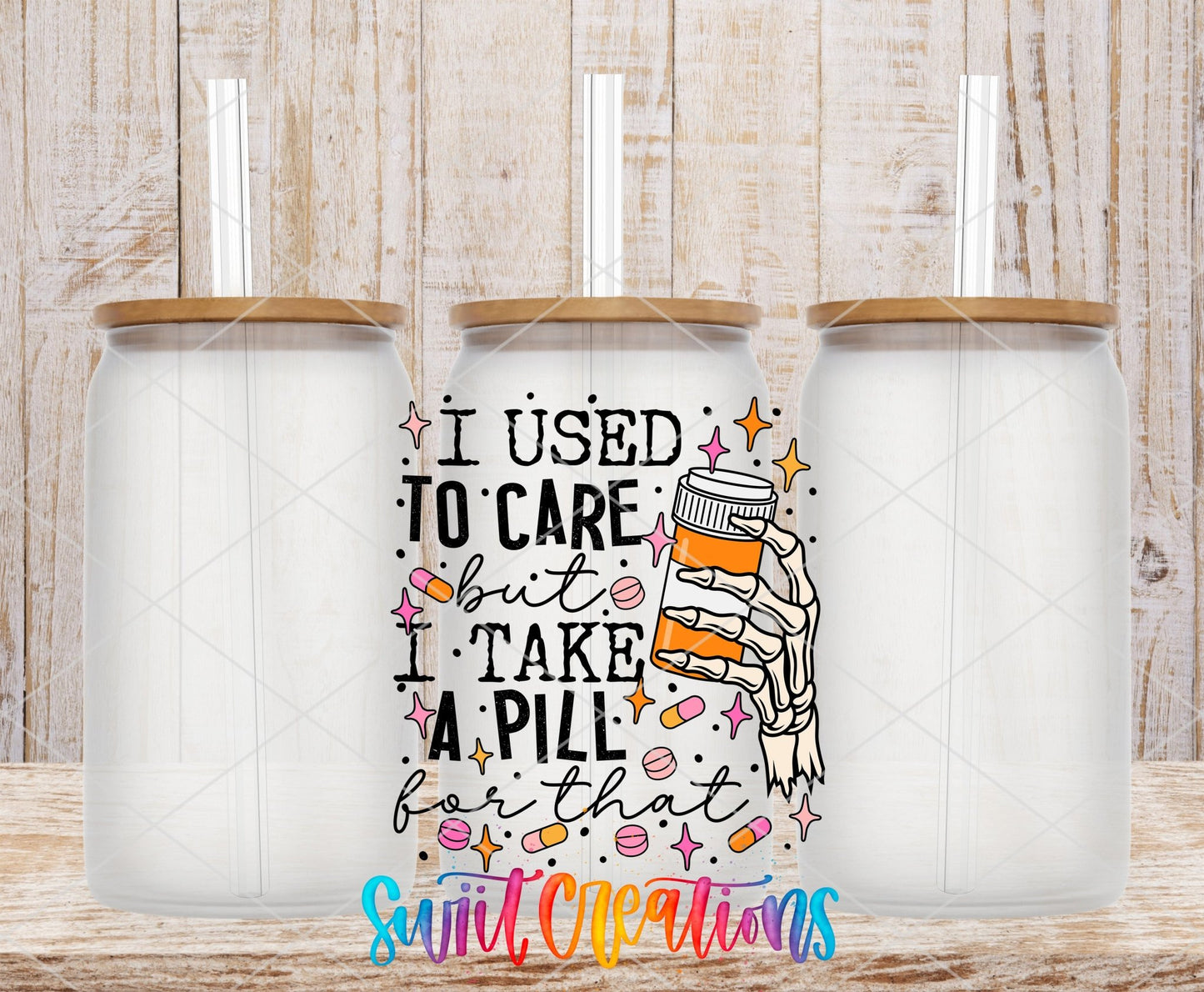 Sassy and Sarcastic I Used to Care UV DTF Cup Decal | UV1349 - Swiit Creations