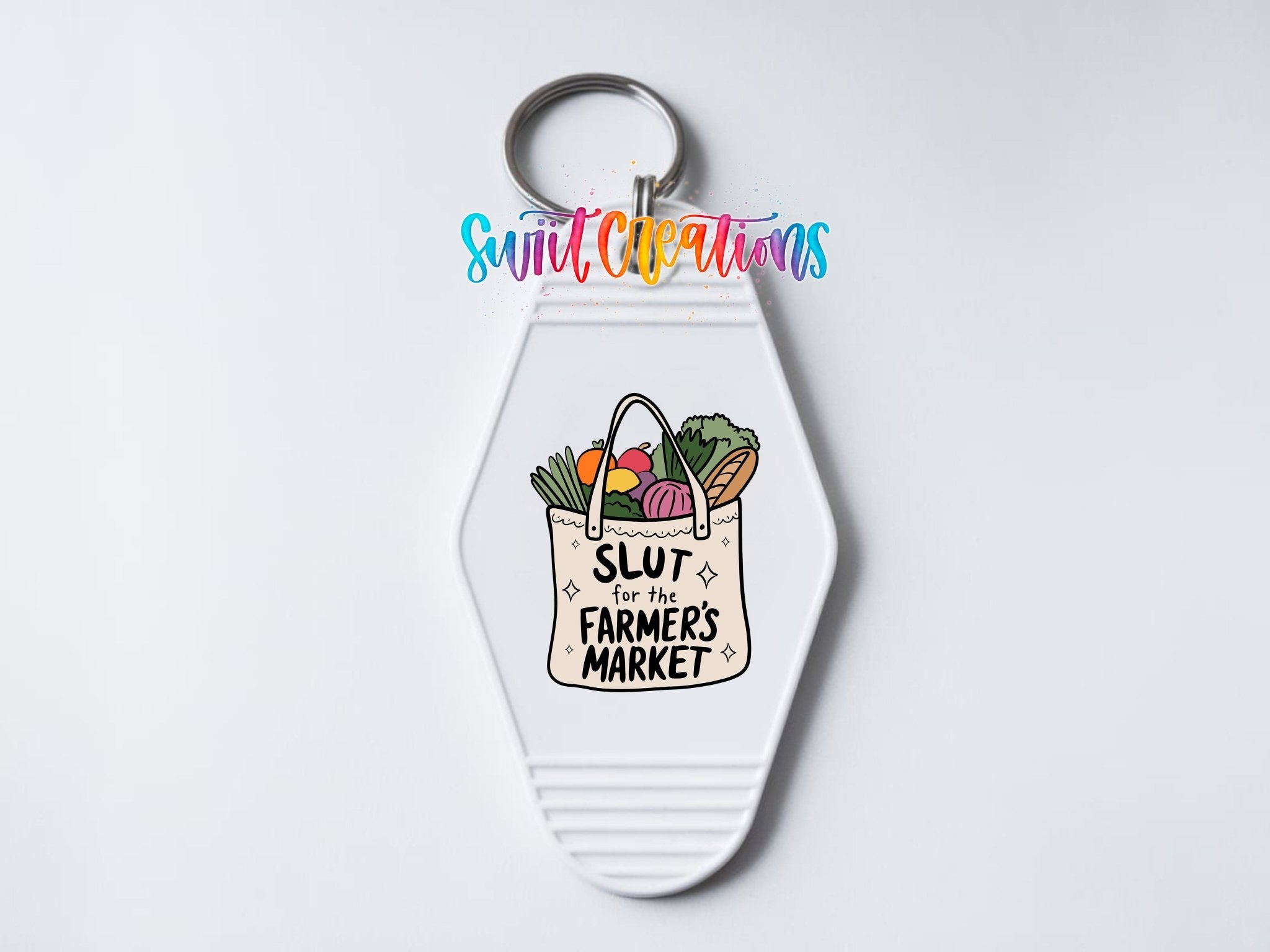 Slut For The Farmer’s Market Motel Keychain UV DTF Transfer | Funny Grocery Tote Design | MK1533 - Swiit Creations