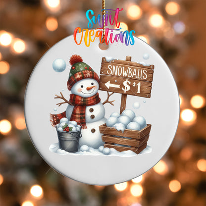 Snowman Christmas UV DTF Ornament Transfer | O-1194 - Swiit Creations