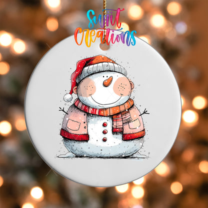 Snowman Christmas UV DTF Ornament Transfer | O-1275 - Swiit Creations