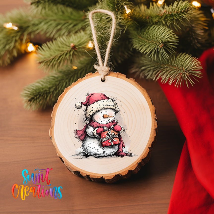 Snowman Christmas UV DTF Ornament Transfer | O-1278 - Swiit Creations