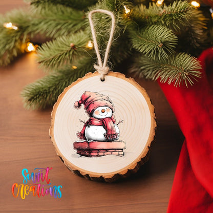 Snowman Christmas UV DTF Ornament Transfer | O-1280 - Swiit Creations