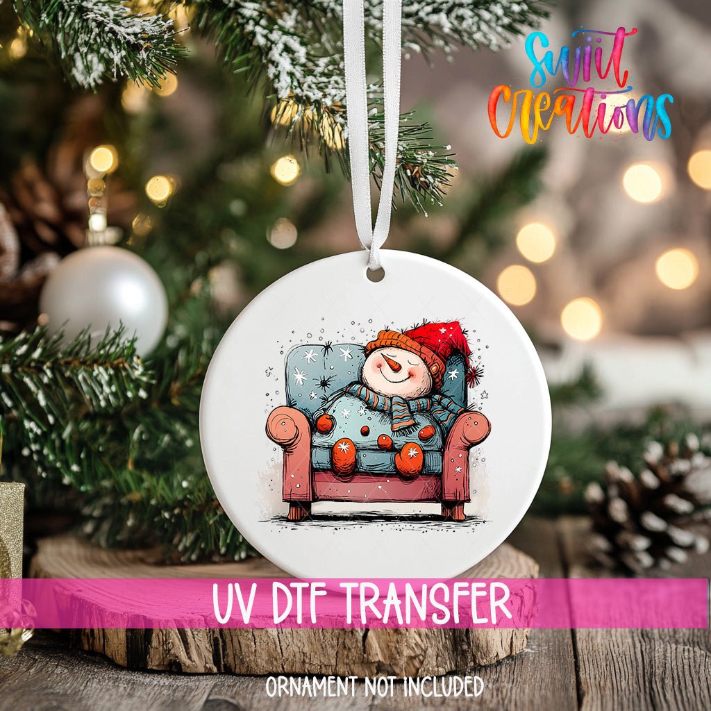 Snowman Christmas UV DTF Ornament Transfer | O-1289 - Swiit Creations