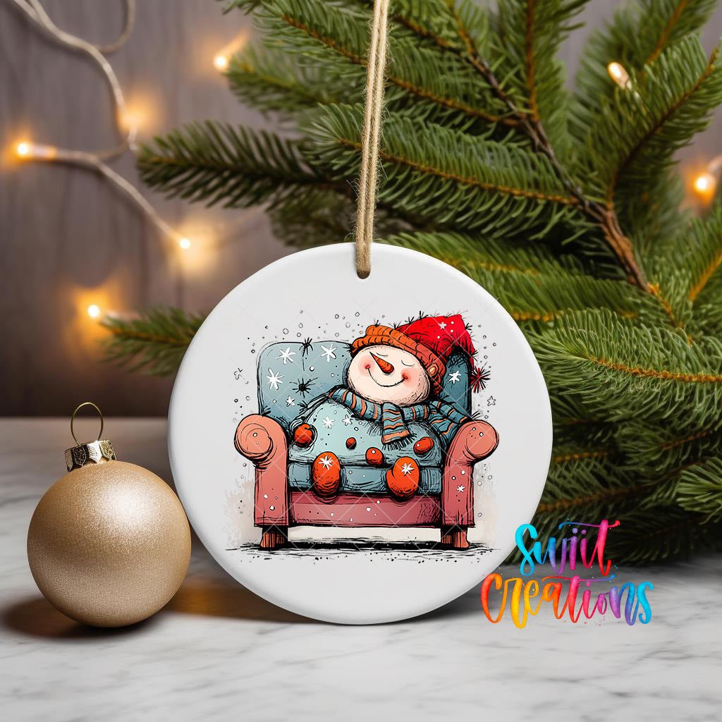 Snowman Christmas UV DTF Ornament Transfer | O-1289 - Swiit Creations