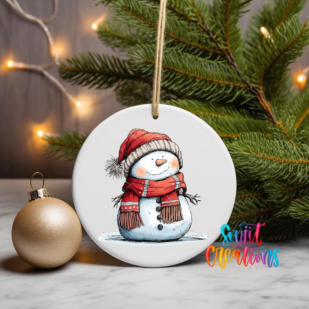 Snowman Christmas UV DTF Ornament Transfer | O-1294 - Swiit Creations