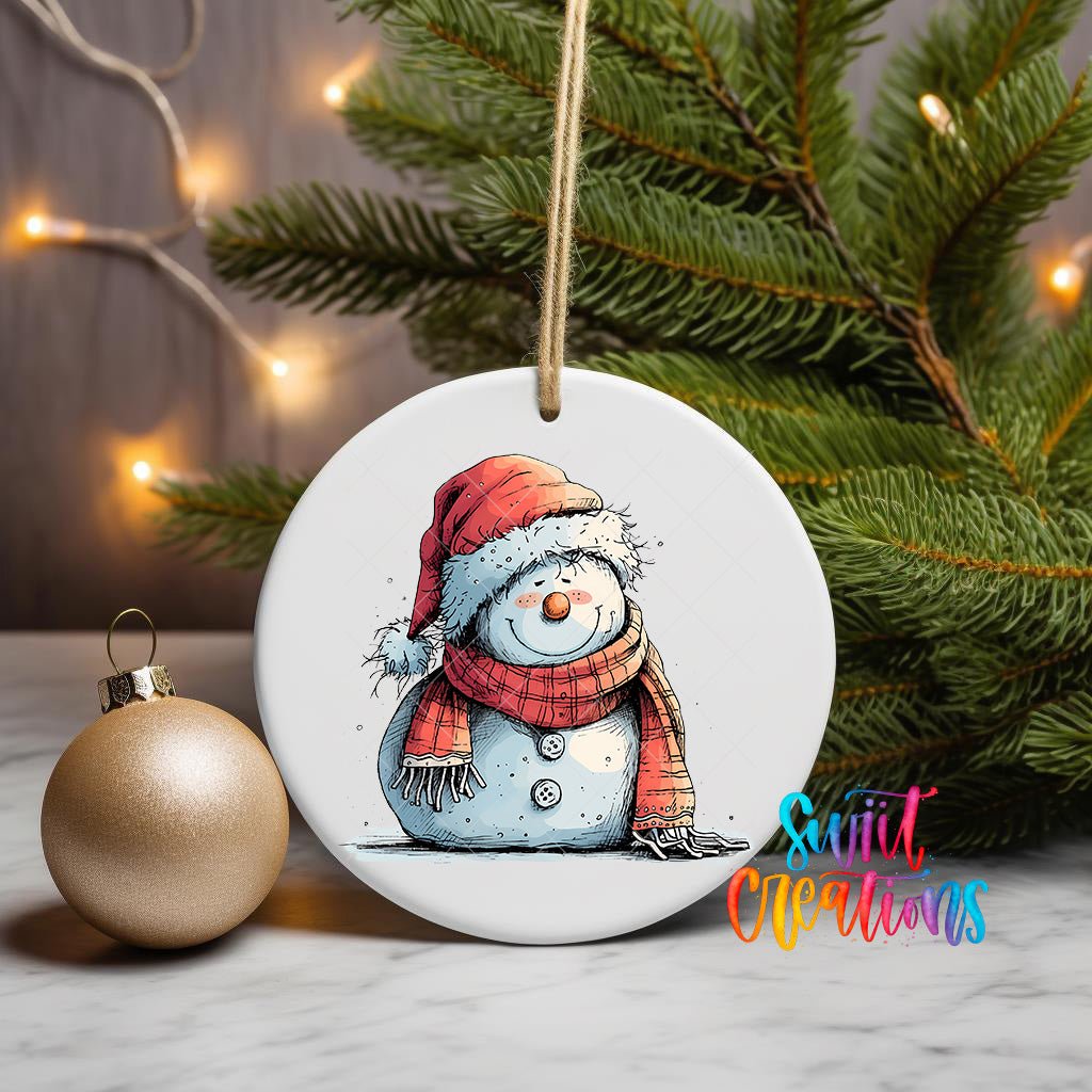 Snowman Christmas UV DTF Ornament Transfer | O-1295 - Swiit Creations