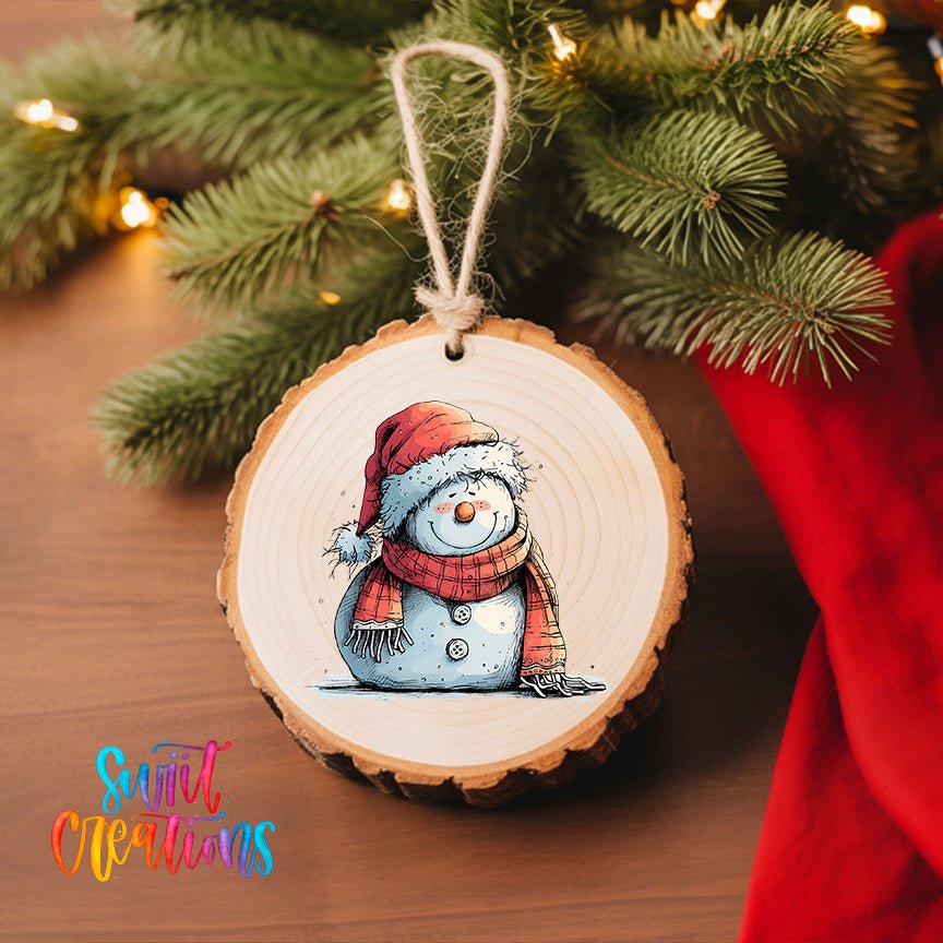 Snowman Christmas UV DTF Ornament Transfer | O-1295 - Swiit Creations