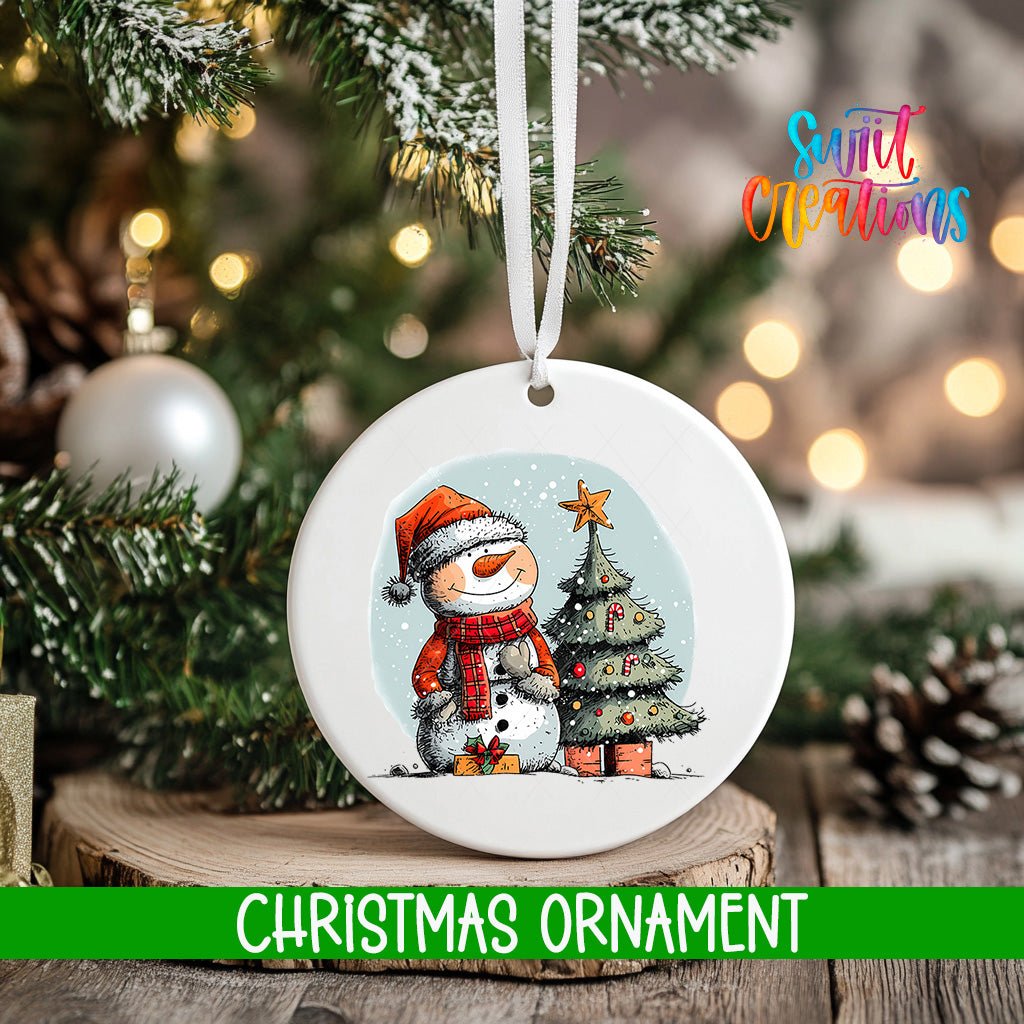 Snowman Personalized Christmas Ornament | O1287 - Swiit Creations