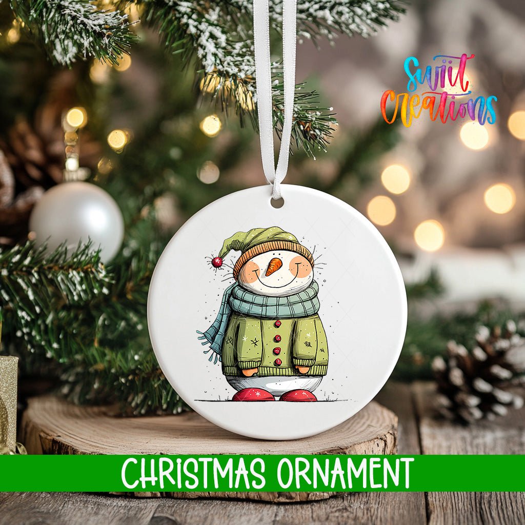 Snowman Personalized Christmas Ornament | O1290 - Swiit Creations