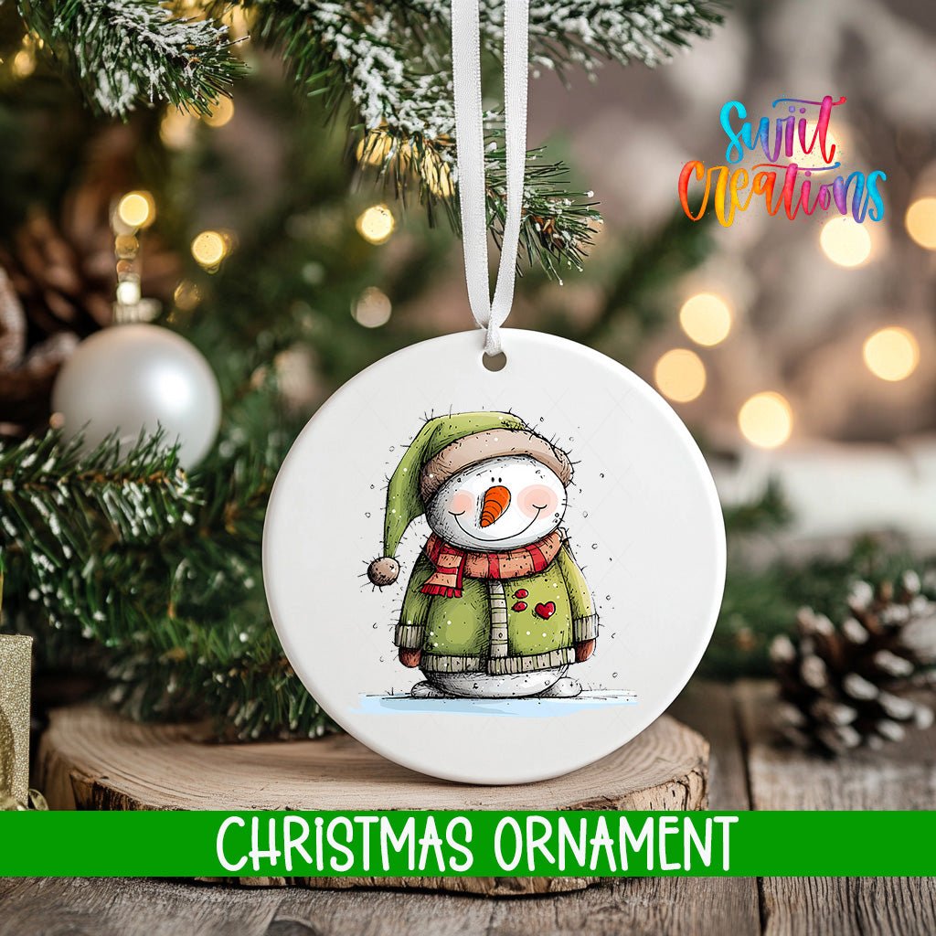Snowman Personalized Christmas Ornament | O1291 - Swiit Creations