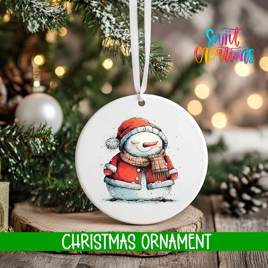 Snowman Personalized Christmas Ornament | O1293 - Swiit Creations
