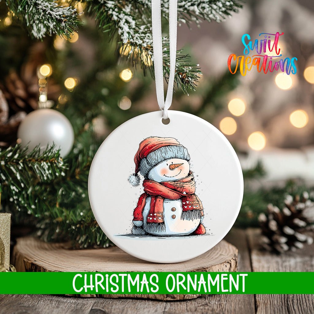 Snowman Personalized Christmas Ornament | O1296 - Swiit Creations