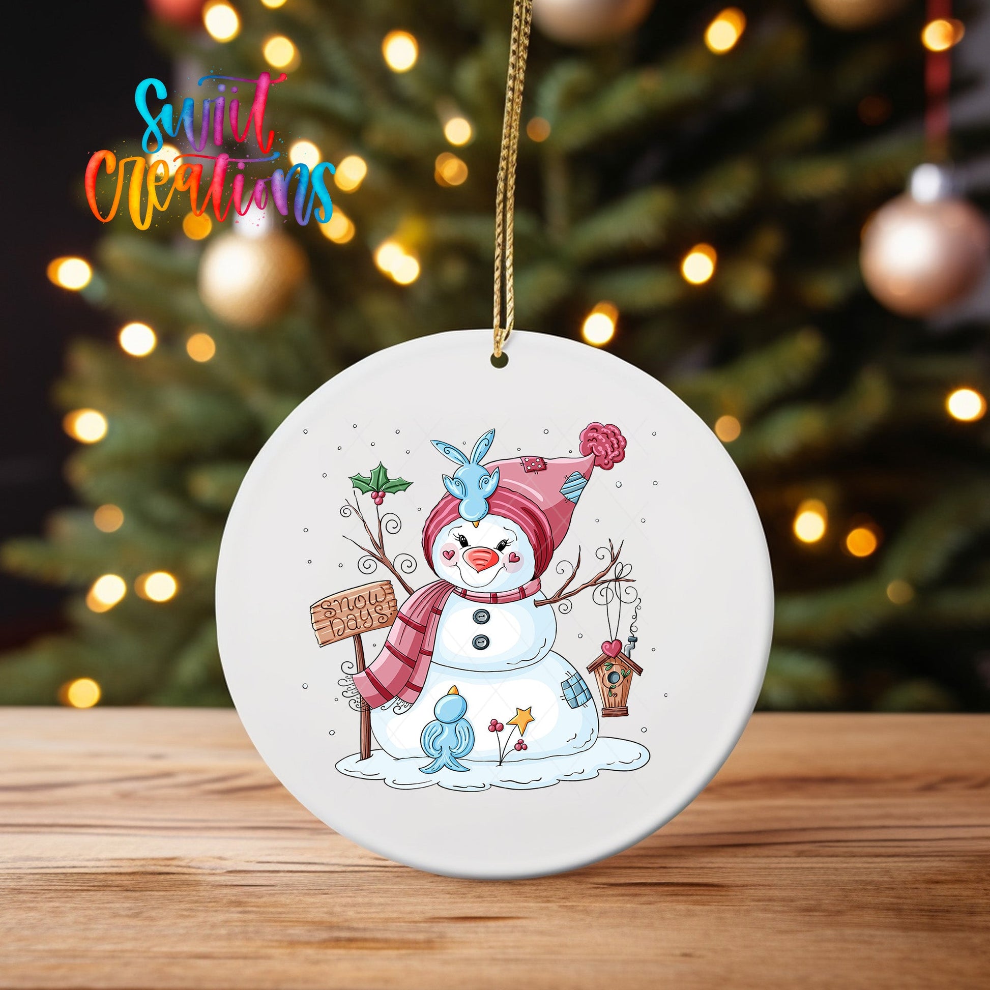 Snowman Snow Days | Christmas UV DTF Ornament Transfer | O-1196 - Swiit Creations