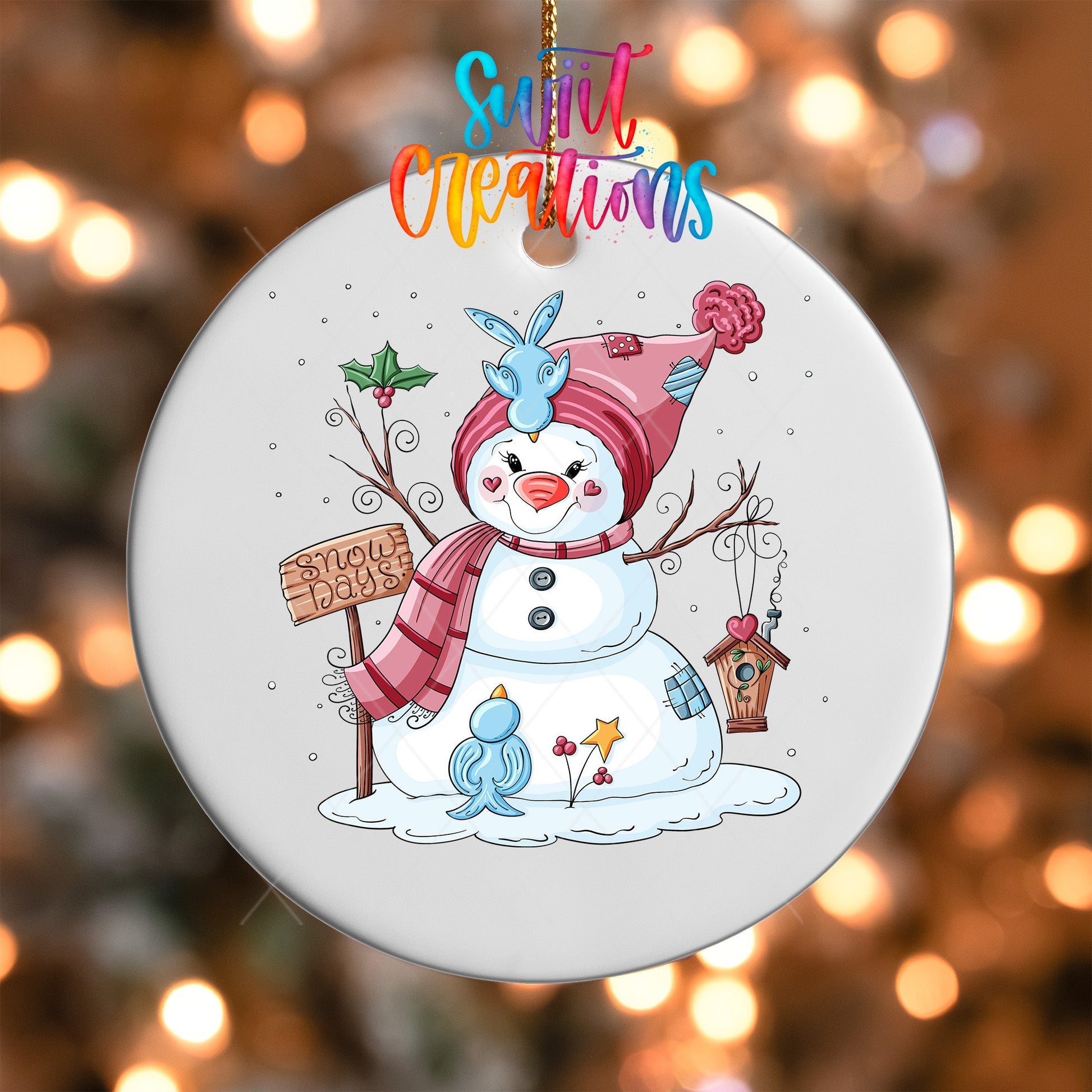 Snowman Snow Days | Christmas UV DTF Ornament Transfer | O-1196 - Swiit Creations