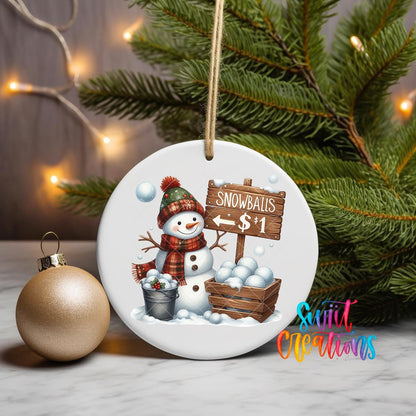 Snowman UV DTF Ornament Transfer | O-1194 - Swiit Creations