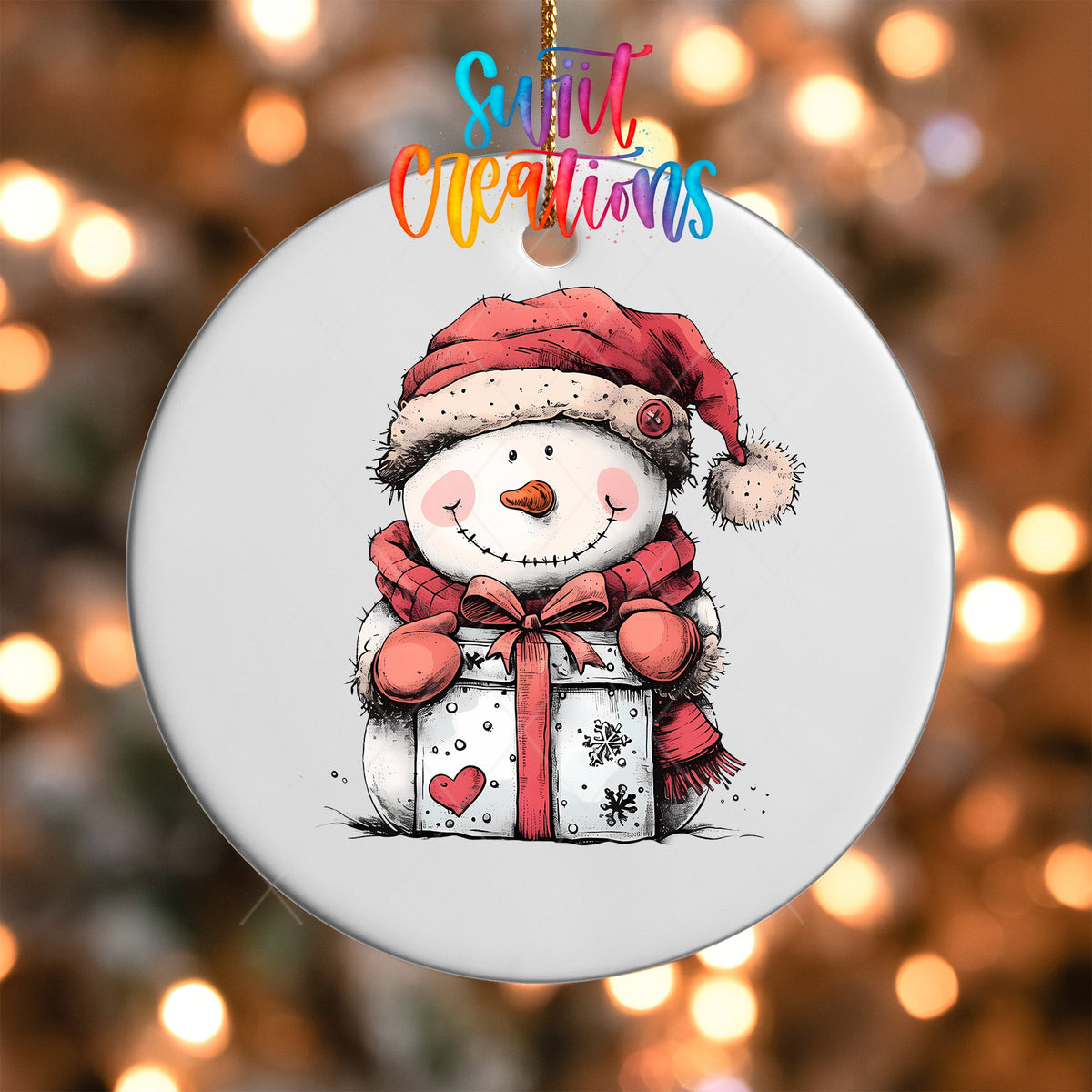 Snowman UV DTF Ornament Transfer | O-1279 - Swiit Creations