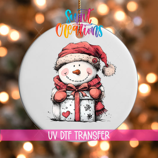 Snowman UV DTF Ornament Transfer | O-1279 - Swiit Creations