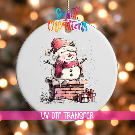 Snowman UV DTF Ornament Transfer | O-1281 - Swiit Creations