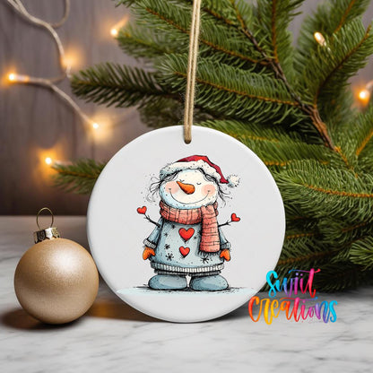 Snowman UV DTF Ornament Transfer | O-1283 - Swiit Creations