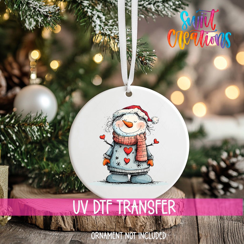 Snowman UV DTF Ornament Transfer | O-1283 - Swiit Creations
