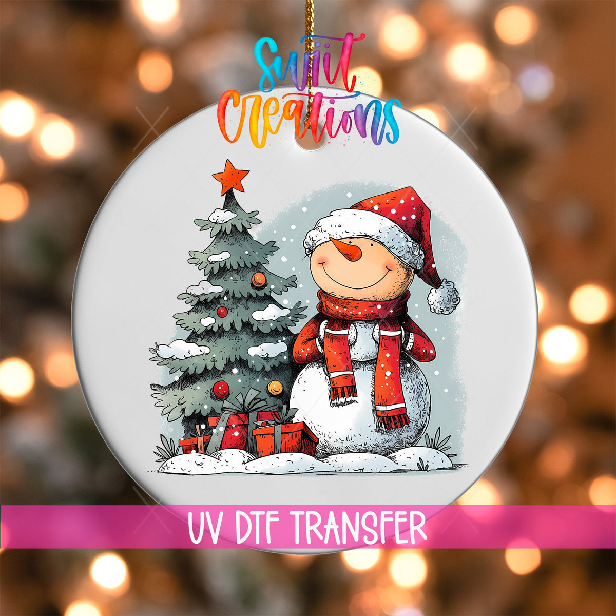 Snowman UV DTF Ornament Transfer | O-1288 - Swiit Creations