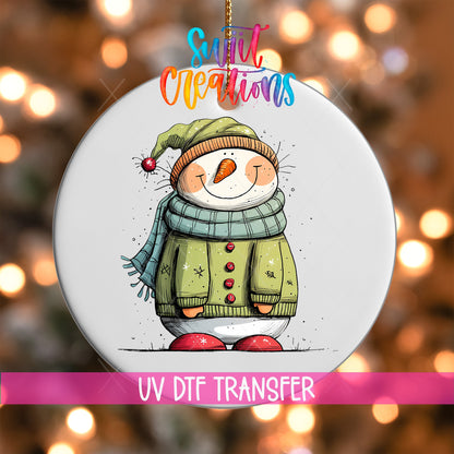 Snowman UV DTF Ornament Transfer | O-1290 - Swiit Creations